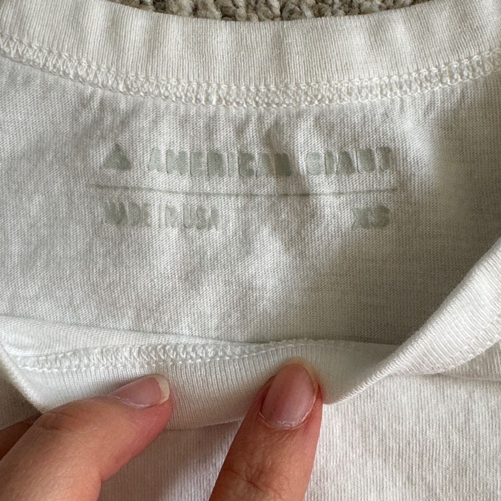 American Giant White Sleeveless Muscle Tank Top 100% Cotton USA Thick Size XS - Picture 2 of 5
